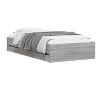 Bed Frame with Drawers Base Grey Sonoma 100x200 cm Engineered Wood vidaXL