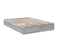 vidaXL Bed Frame with 4 Drawers Grey Sonoma 160x200 cm Engineered Wood