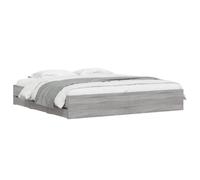 vidaXL Bed Frame with Drawers Grey Sonoma 200x200 cm Engineered Wood