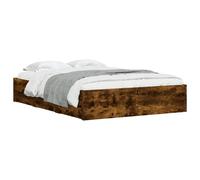 Bed Frame with Drawers Base Smoked Oak 120x200 cm Engineered Wood vidaXL