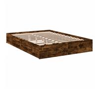 Bed Frame with Drawers Base Smoked Oak 160x200 cm Engineered Wood vidaXL