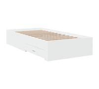 Bed Frame with Drawers Bed Base Mattress Foundation Engineered Wood vidaXL