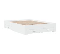 Bed Frame with Drawers Bed Base Mattress Foundation Engineered Wood vidaXL