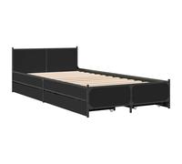 Bed Frame with Drawers Bed Base Mattress Foundation Engineered Wood vidaXL