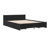 Bed Frame with Drawers Bed Base Mattress Foundation Engineered Wood vidaXL