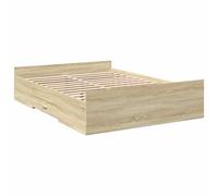 Bed Frame with Drawers Bed Base Mattress Foundation Engineered Wood vidaXL
