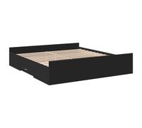 Bed Frame with Drawers Bed Base Mattress Foundation Engineered Wood vidaXL
