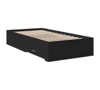 Bed Frame with Drawers Bed Base Mattress Foundation Engineered Wood vidaXL