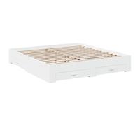 Bed Frame with Drawers Bed Base Mattress Foundation Engineered Wood vidaXL