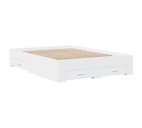 Bed Frame with Drawers Bed Base Mattress Foundation Engineered Wood vidaXL