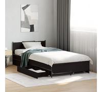 Bed Frame with Drawers Bed Base Mattress Foundation Engineered Wood vidaXL