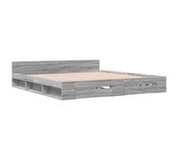 Bed Frame with Drawers Bed Base Mattress Foundation Engineered Wood vidaXL