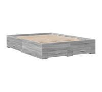 Bed Frame with Drawers Bed Base Mattress Foundation Engineered Wood vidaXL