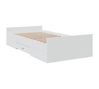 Bed Frame with Drawers Bed Base Mattress Foundation Engineered Wood vidaXL
