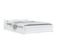 Vidaxl Bed Frame With Drawers White 120X200 Cm, White