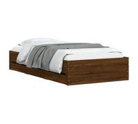Bed Frame with Drawers Brown Oak 90x190 cm Single Engineered Wood vidaXL