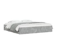 Bed Frame with Drawers Concrete Grey 180 x 200 cm Engineered Wood SuperKing Size [EEK: A]