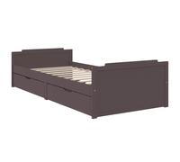 Bed Frame with Drawers Solid Wood Pine Bedstead Single Multi Colours vidaXL