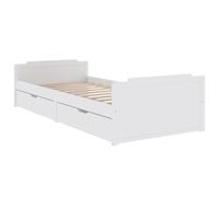 Bed Frame with Drawers Solid Wood Pine Bedstead Single Multi Colours vidaXL