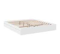 (white, 180 x 200 cm) vidaXL Bed Frame with Drawers Bed Black 135x190 cm Double Engineered Wood