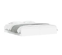 vidaXL Bed Frame With Drawers Without Mattress White 180X200 cm Super King, White