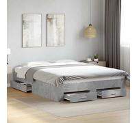 Bed Frame with Drawers Bed Base Mattress Foundation Engineered Wood vidaXL
