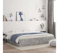 Bed Frame with Drawers Concrete Grey 180 x 200 cm Engineered Wood SuperKing Size [EEK: A]