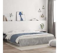 Bed Frame with Drawers without Mattress Concrete Grey 200x200 cm