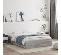 Bed Frame with Drawers without Mattress Grey Sonoma 120x190 cm Small Double Berkfield Home Grey Small Double