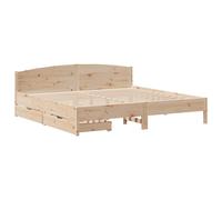 Bed Frame with Headboard 180x200 cm Super King Solid Wood Pine vidaXL