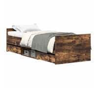 Bed Frame with Headboard and Footboard Mattress Foundation Concrete vidaXL