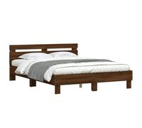 Bed Frame with Headboard and LED Bed Base Bedstead Matress Foundation vidaXL