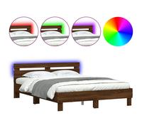 Bed Frame with Headboard and LED Bed Base Bedstead Matress Foundation vidaXL