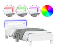 Bed Frame with Headboard and LED Bed Base Bedstead Matress Foundation vidaXL