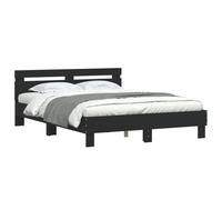 Bed Frame with Headboard and LED Bed Base Bedstead Matress Foundation vidaXL