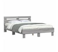 Bed Frame with Headboard and LED Bed Base Bedstead Matress Foundation vidaXL
