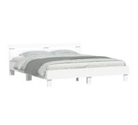 Bed Frame with Headboard and LED Bed Base Bedstead Matress Foundation vidaXL