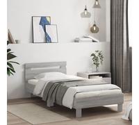 Bed Frame with Headboard and LED Bed Base Bedstead Matress Foundation vidaXL