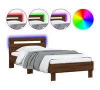 Bed Frame with Headboard and LED Bed Base Bedstead Mattress Foundation vidaXL