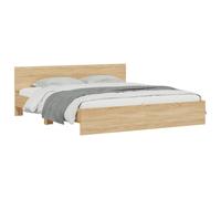 Bed Frame with Headboard and LED Bed Base Mattress Foundation Bedstead vidaXL