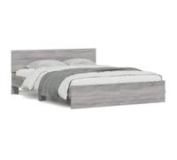 Bed Frame with Headboard and LED Bed Base Mattress Foundation Bedstead vidaXL