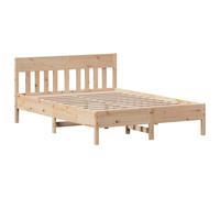 Bed Frame with Headboard Base Bedstead 140x200 cm Solid Wood Pine vidaXL