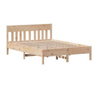 Bed Frame with Headboard Base Bedstead 160x200 cm Solid Wood Pine vidaXL