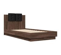 vidaXL Bed Frame with Headboard Sonoma Oak 90x190 cm Single Engineered Wood