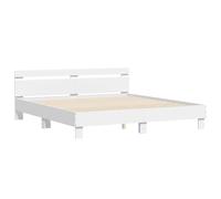 Bed Frame with Headboard Bed Base Mattress Foundation Engineered Wood vidaXL