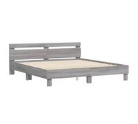 Bed Frame with Headboard Bed Base Mattress Foundation Engineered Wood vidaXL