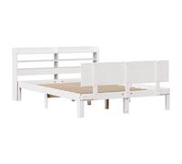 Bed Frame with Headboard Bed Base Mattress Foundation Solid Wood Pine vidaXL