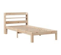 Bed Frame with Headboard Bed Base Mattress Foundation Solid Wood Pine vidaXL