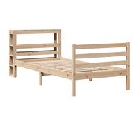 Bed Frame with Headboard Bed Base Mattress Foundation Solid Wood Pine vidaXL