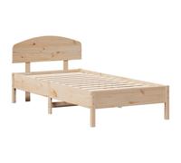 Bed Frame with Headboard Bed Base Mattress Foundation Solid Wood Pine vidaXL